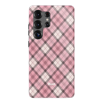 Pink Plaid Samsung Case
