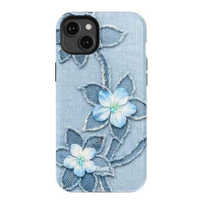 Denim Blue Bloom iPhone Case