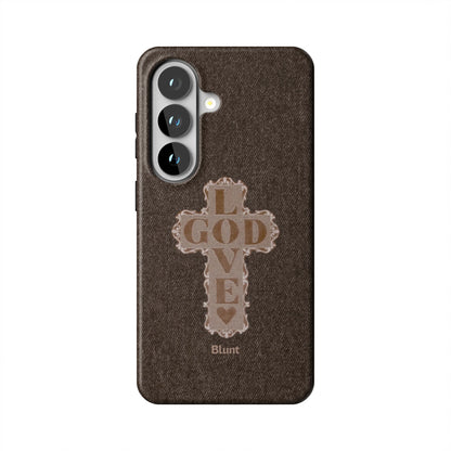 Love God Brown Cross Samsung Case