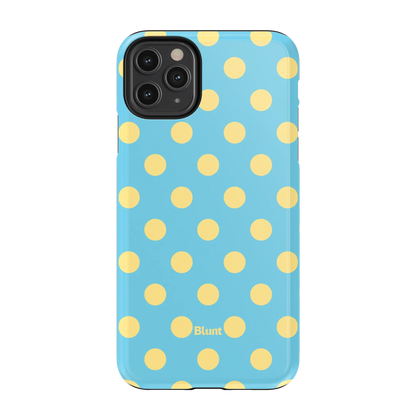 Blue Butter Polka iPhone Case