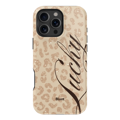 Cream Cheetah Lucky iPhone Case