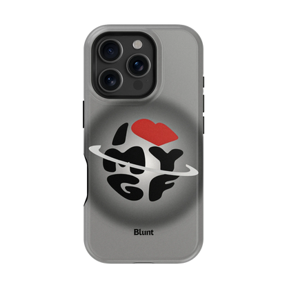 Grey Aura Girlfriend iPhone Case