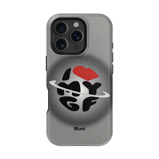 Grey Aura Girlfriend iPhone Case