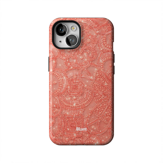 Coral-Glam-iphone-case-iPhone 13-1