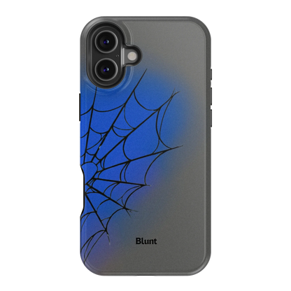 Grey Blue Web iPhone Case