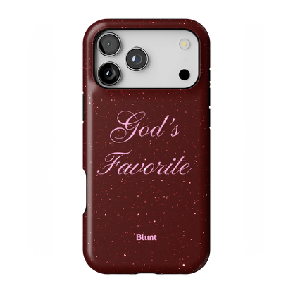 Gods Favorite Burgundy iPhone Case