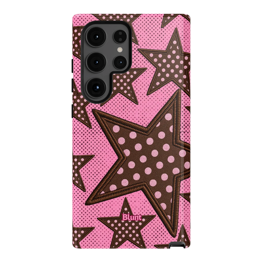 Pink Polka Star Samsung Case