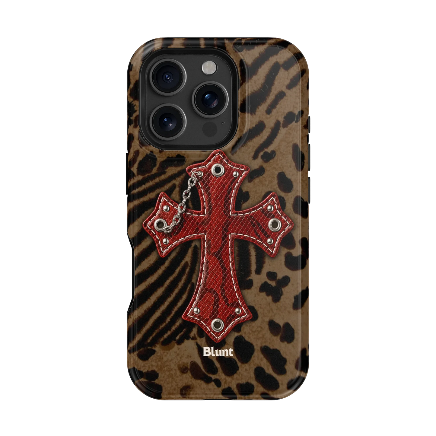 Leopard Red Cross iPhone Case