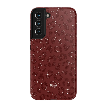 Burgundy Cheetah Print Samsung Case