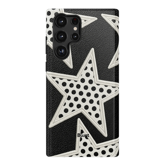 Noir Polka Star Samsung Case