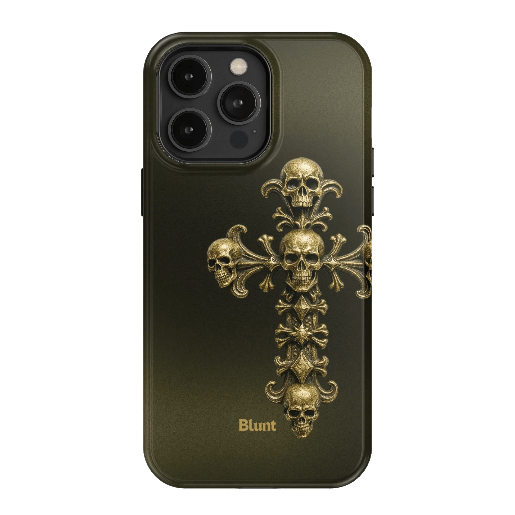 Gold Skull Cross iPhone Case - Blunt Cases