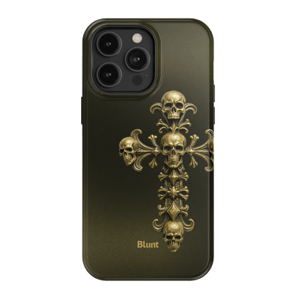 Gold Skull Cross iPhone Case - Blunt Cases