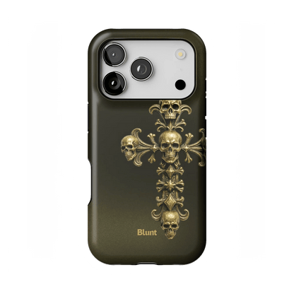 Gold Skull Cross iPhone Case - Blunt Cases