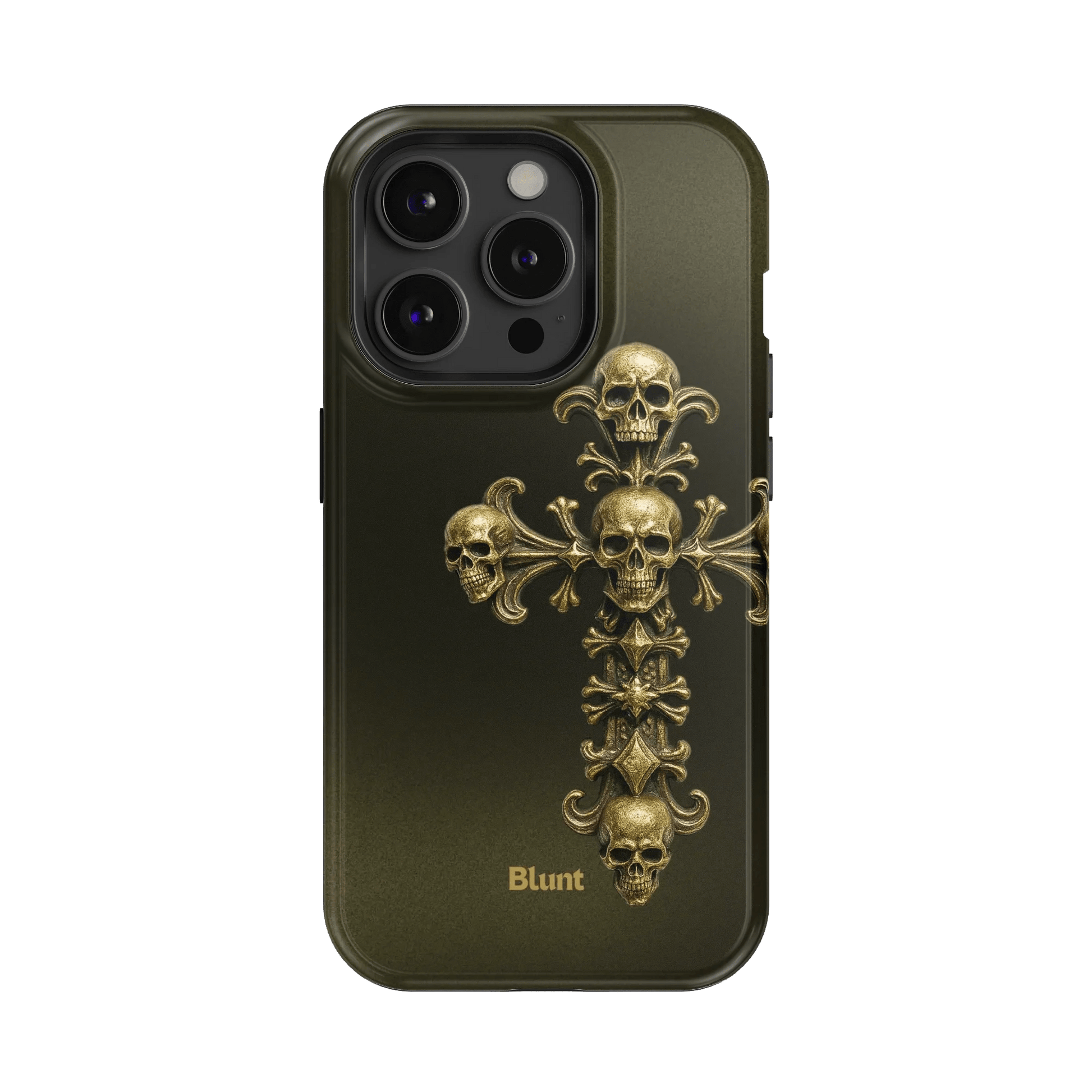 Gold Skull Cross iPhone Case - Blunt Cases