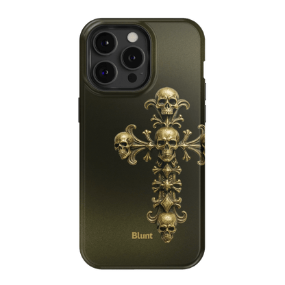 Gold Skull Cross iPhone Case - Blunt Cases