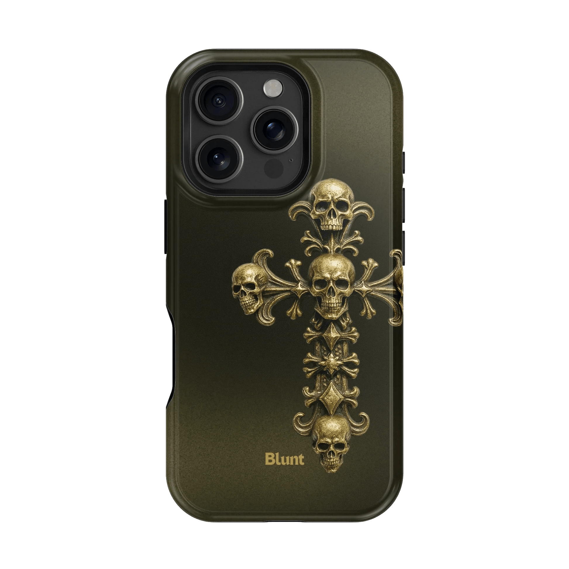 Gold Skull Cross iPhone Case - Blunt Cases