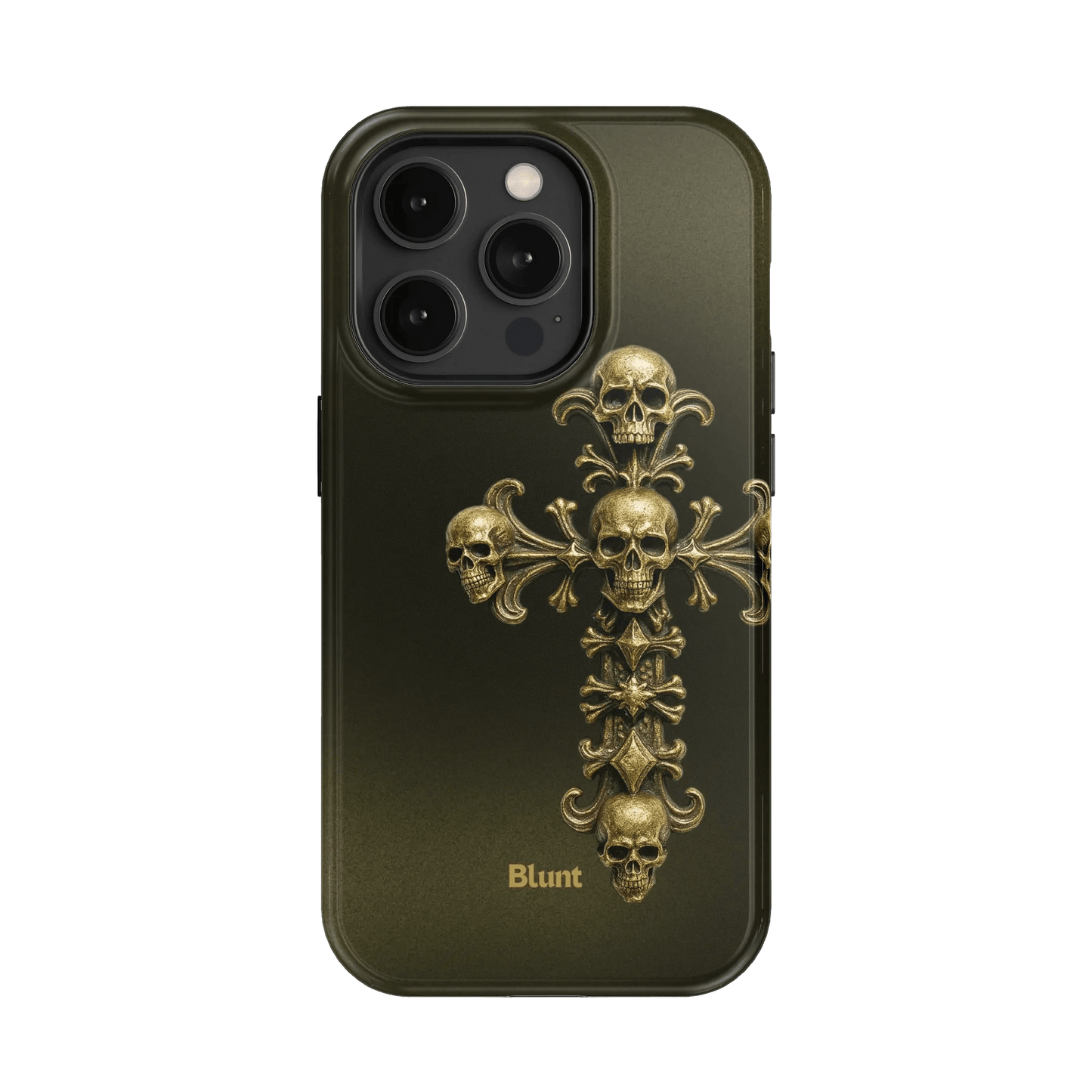 Gold Skull Cross iPhone Case - Blunt Cases