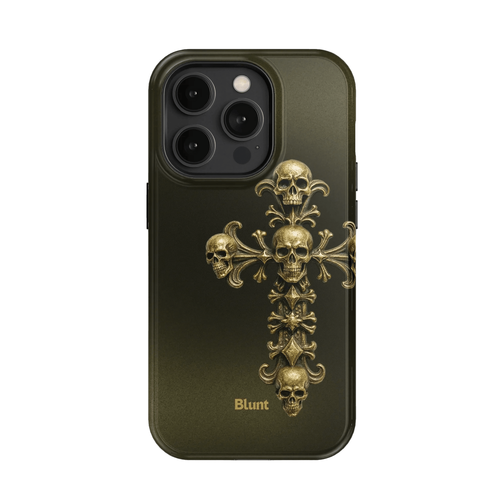 Gold Skull Cross iPhone Case - Blunt Cases