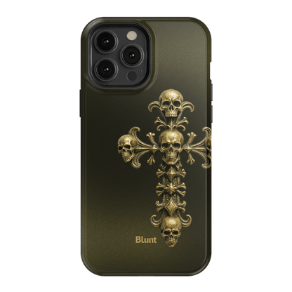 Gold Skull Cross iPhone Case - Blunt Cases