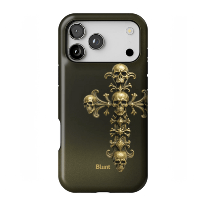Gold Skull Cross iPhone Case - Blunt Cases