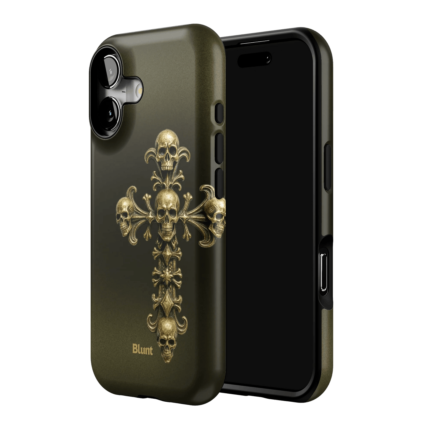 Gold Skull Cross iPhone Case - Blunt Cases