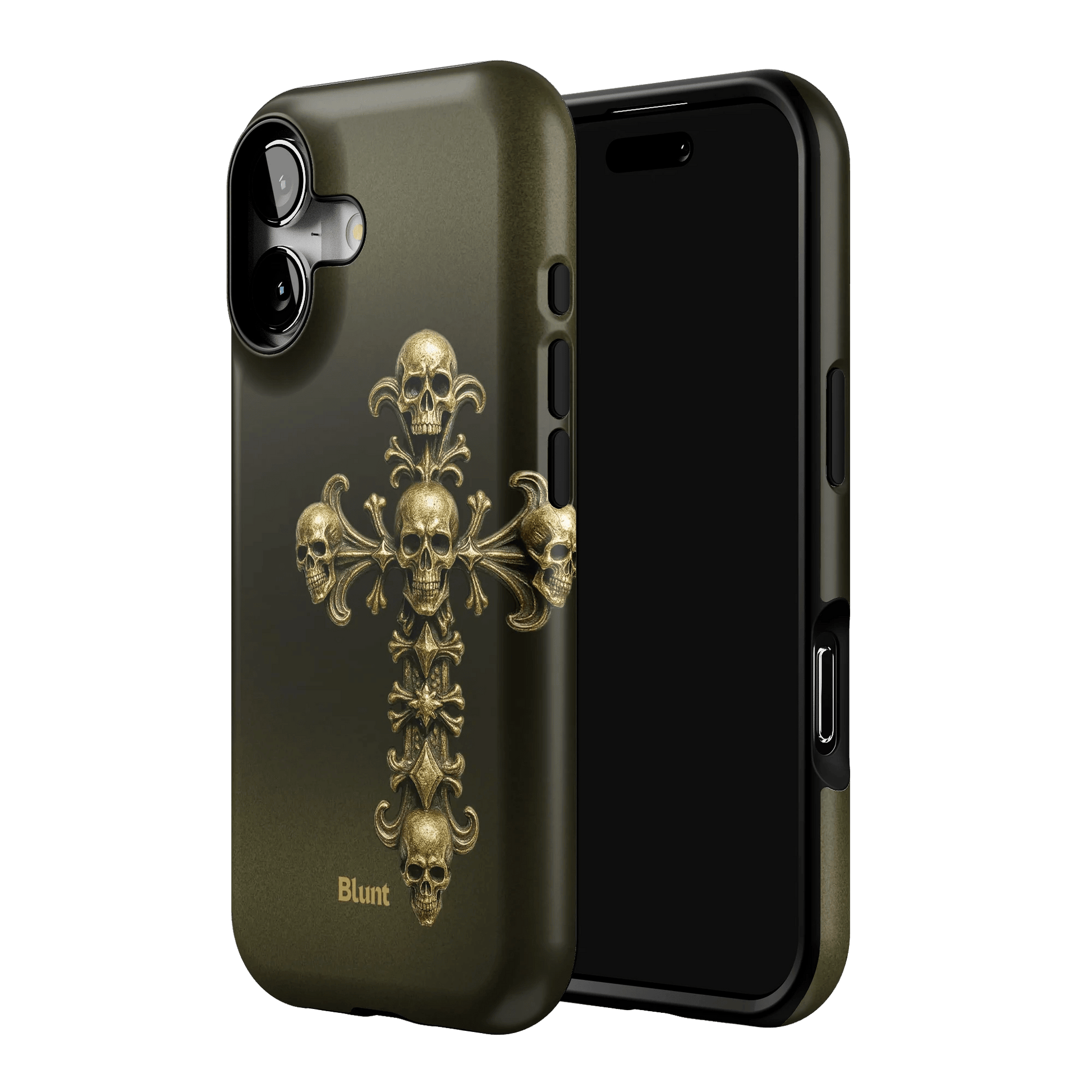 Gold Skull Cross iPhone Case - Blunt Cases