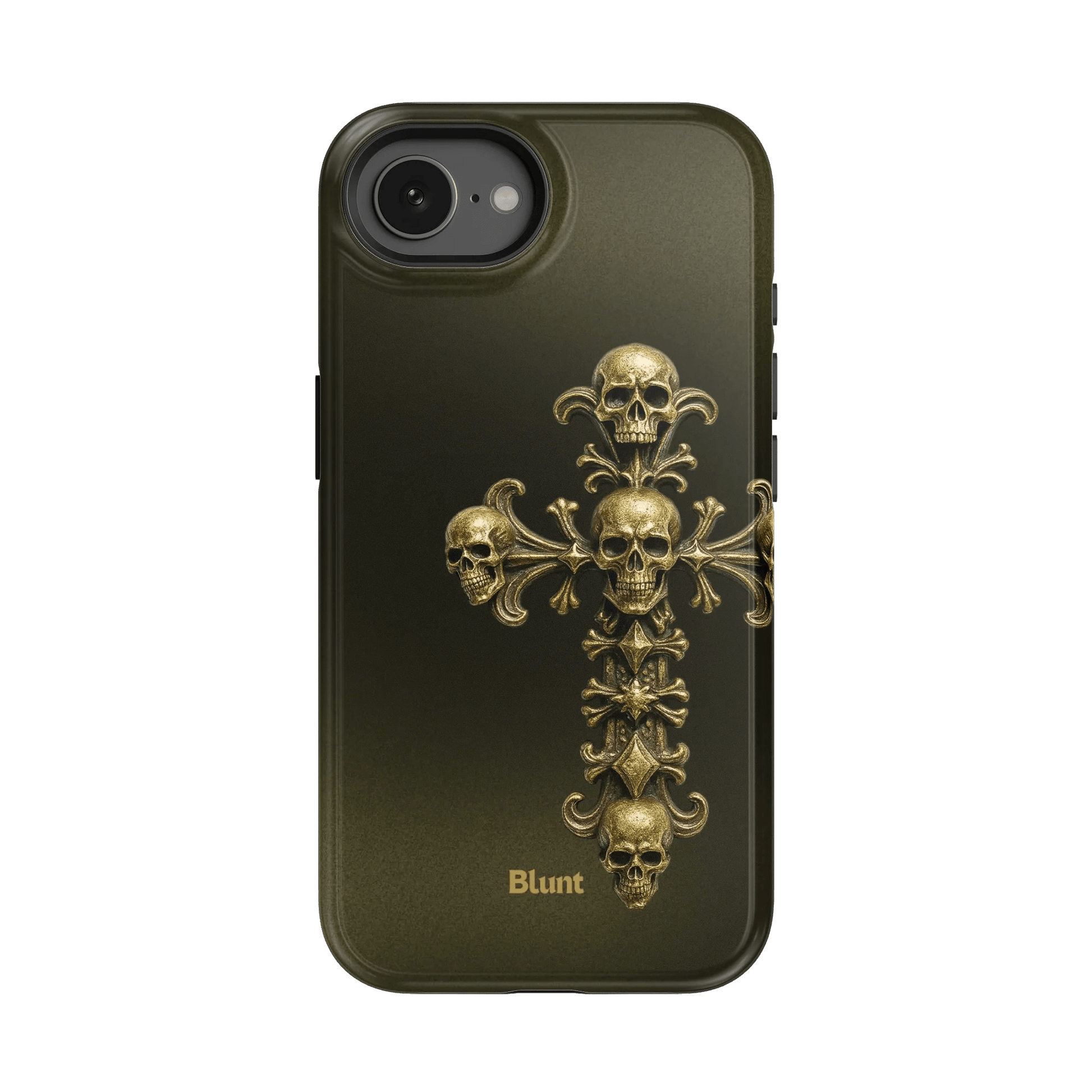 Gold Skull Cross iPhone Case - Blunt Cases