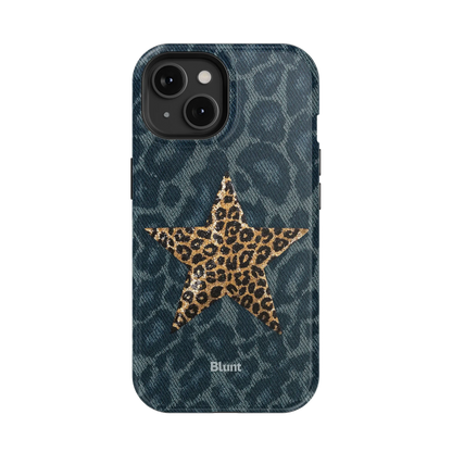 Denim Cheetah iPhone Case