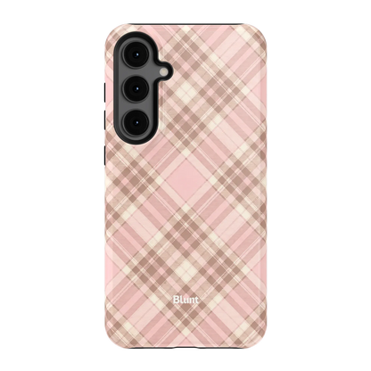 Blush Plaid Samsung Case