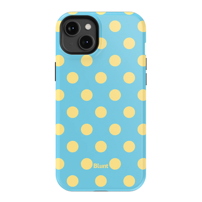 Blue Butter Polka iPhone Case
