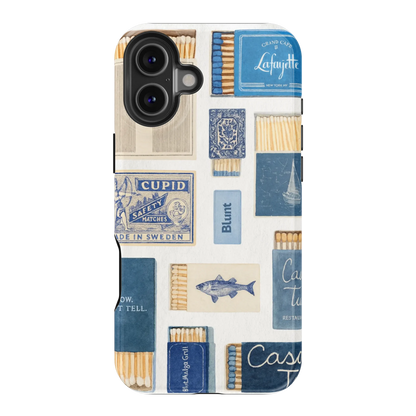 Teal flame iPhone Case