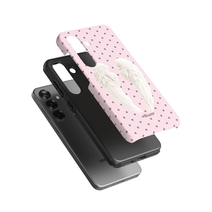 Pink Polka Wing Samsung Case
