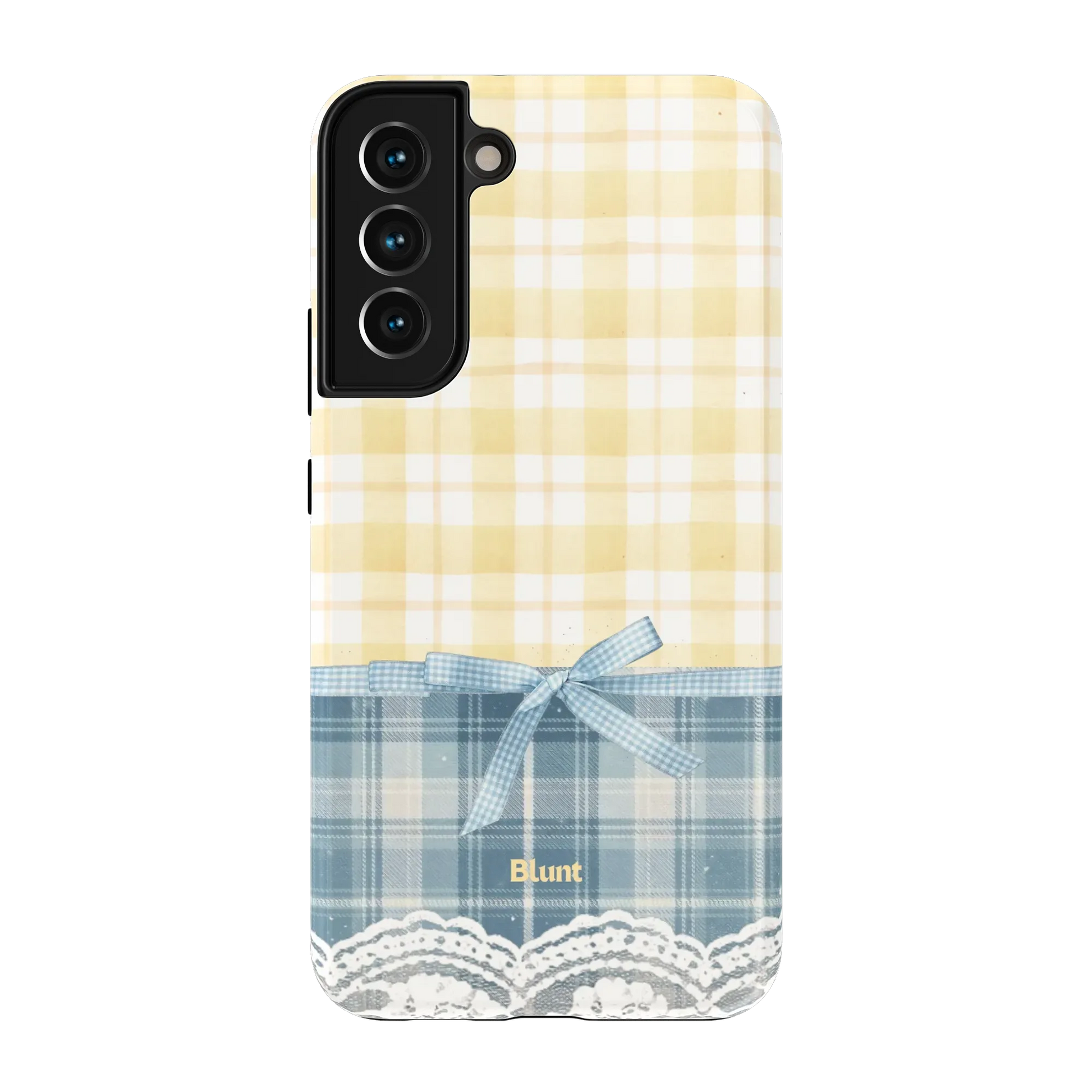 Blue-Lemonplaid-samsung-case-S22 Plus-1