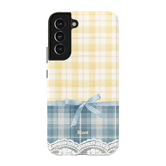 Blue-Lemonplaid-samsung-case-S22 Plus-1