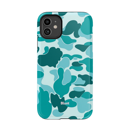 Aqua Camo iPhone Case