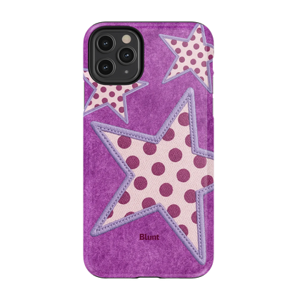 Lilac Crush Polka Star iPhone Case