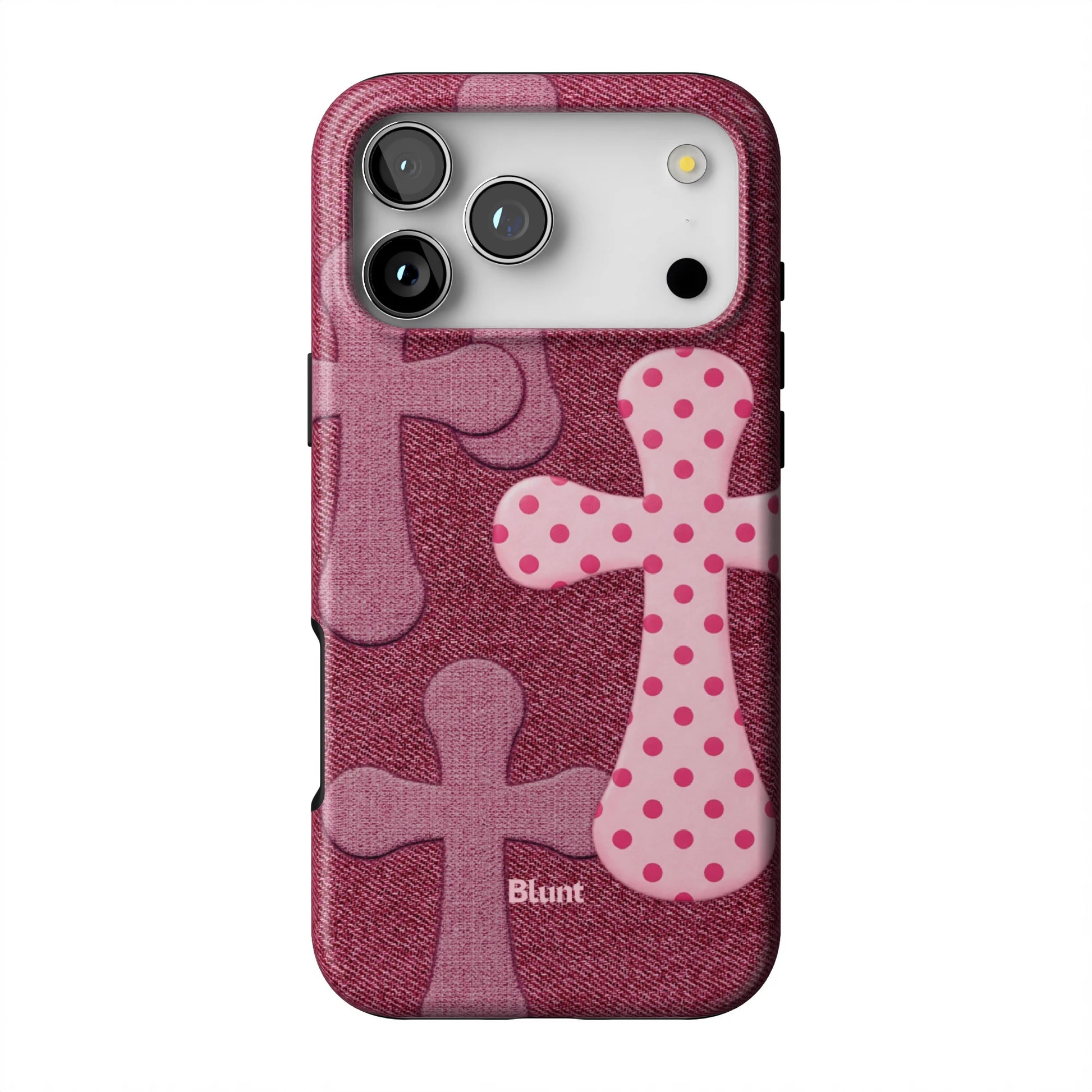Pink-Polka-Patch-iphone-case-iPhone 17 Pro Max-1