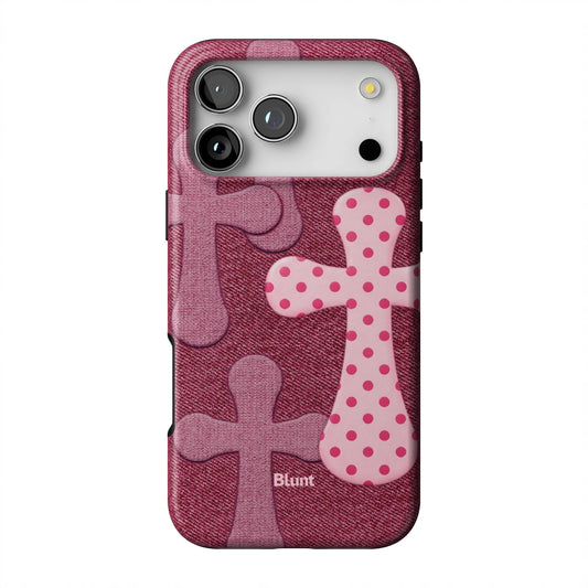 Pink-Polka-Patch-iphone-case-iPhone 17 Pro Max-1