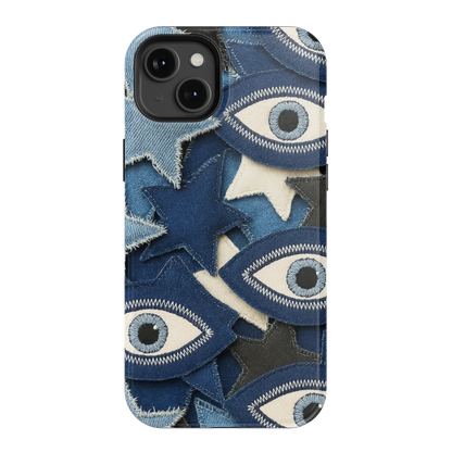 Evil Eye Denim iPhone Case