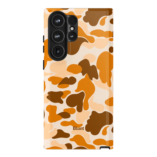 Orange Camo Samsung Case