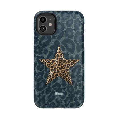 Denim Cheetah iPhone Case