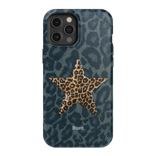 Denim Cheetah iPhone Case