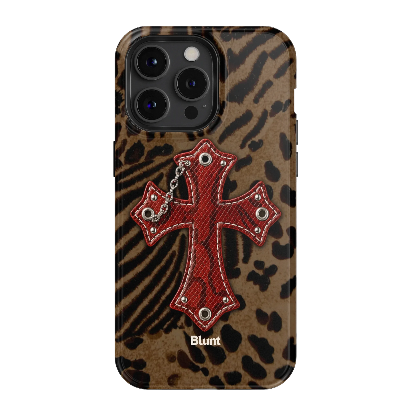 Leopard Red Cross iPhone Case