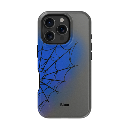 Grey Blue Web iPhone Case