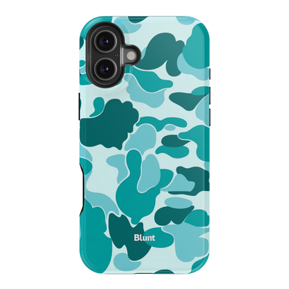 Aqua Camo iPhone Case