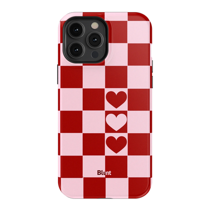 Checker Love iPhone Case