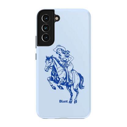 Blue-Lasso-Lady-samsung-case-S22 Plus-1