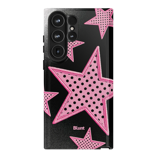 Midnight Pink Polka Star Samsung Case