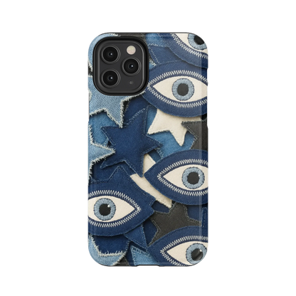 Evil Eye Denim iPhone Case