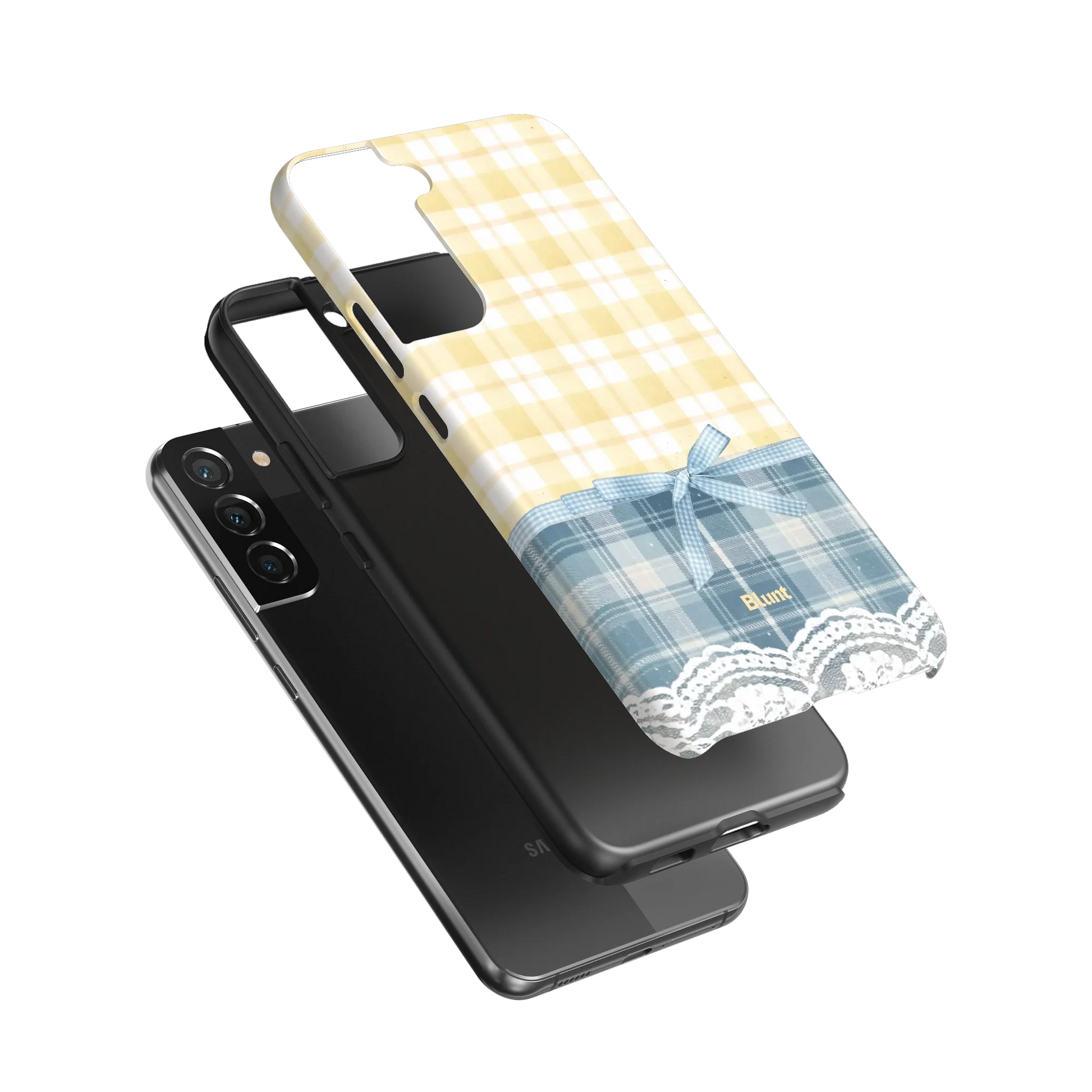Blue-Lemonplaid-samsung-case-S22 Plus-3